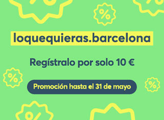 Registra tu dominio .barcelona por solo 10 euros. Promoción válida hasta el 31 de mayo