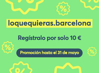 Registra tu dominio .barcelona por solo 10 euros. Promoción válida hasta el 31 de mayo