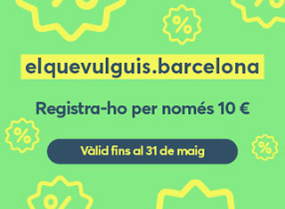 Registra el teu domini .barcelona per només 10 euros. Vàlid fins al 31 de maig
