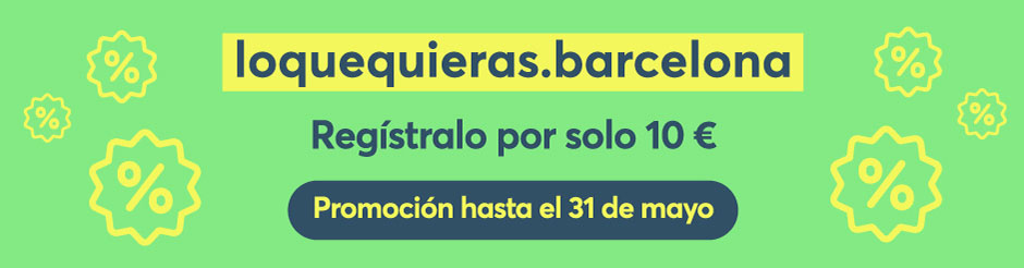 Registra tu dominio .barcelona por solo 10 euros. Promoción válida hasta el 31 de mayo